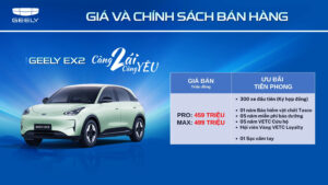 GEELY EX2 – XE ĐIỆN ĐÔ THỊ GIÁ “MỀM”, OPTION “KHÔNG MỀM”