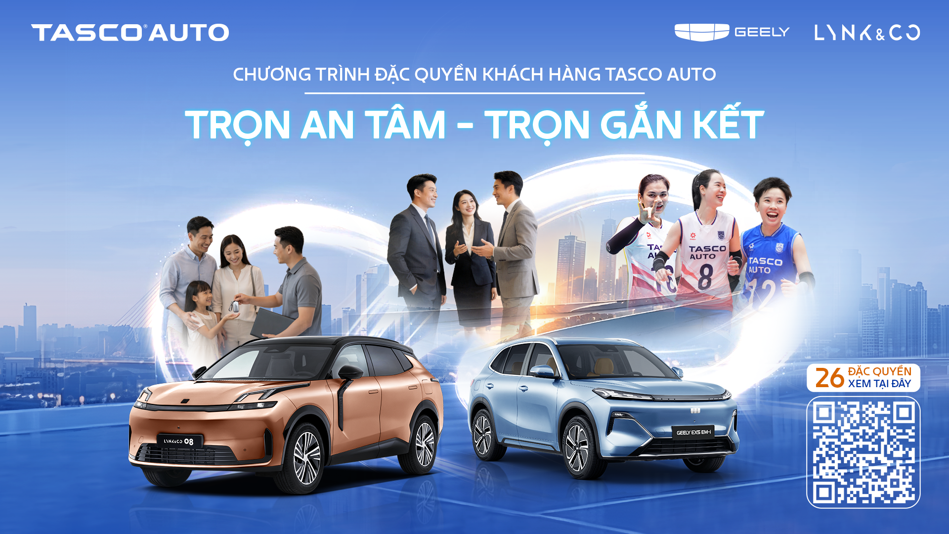 Tasco Auto thông báo triển khai Chương trình đặc quyền khách hàng Tasco Auto “Trọn an tâm, Trọn gắn kết” dành cho chủ xe Geely và Lynk & Co trên toàn quốc